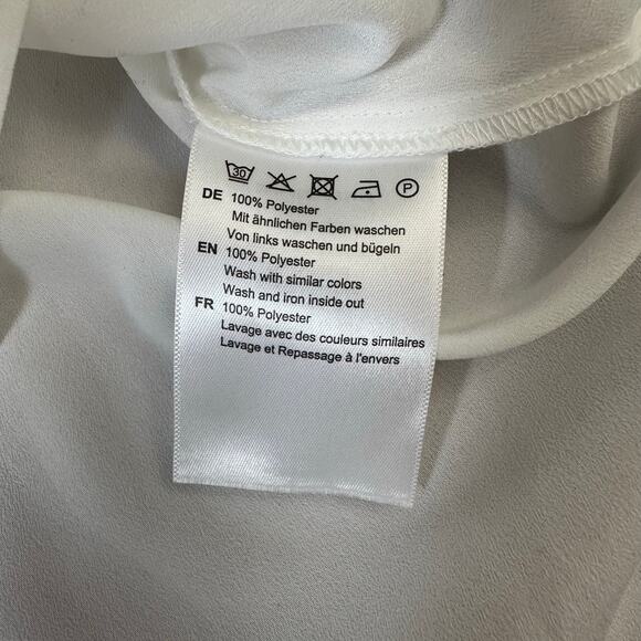 Hallhuber White Long Sleeved Peter Pan Collar Blouse Top Size‎ EUR 36 Business - Picture 6 of 7